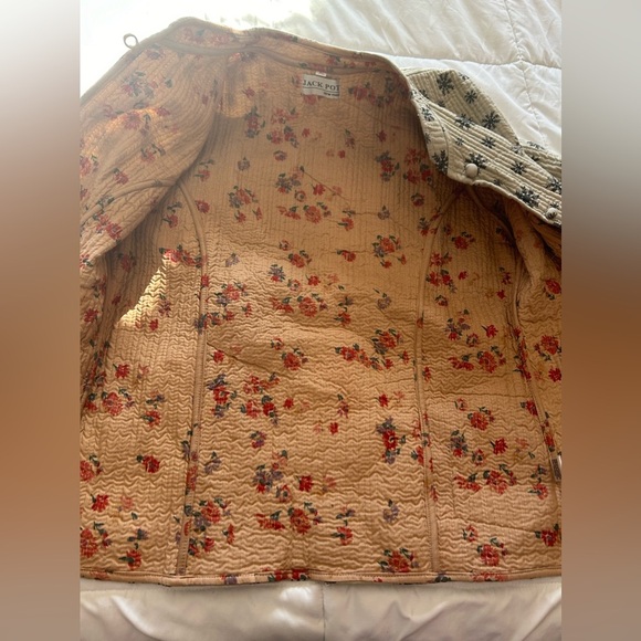 Jack Pot New York Quilted Style Jacket Coat Snowflakes - Picture 7 of 8